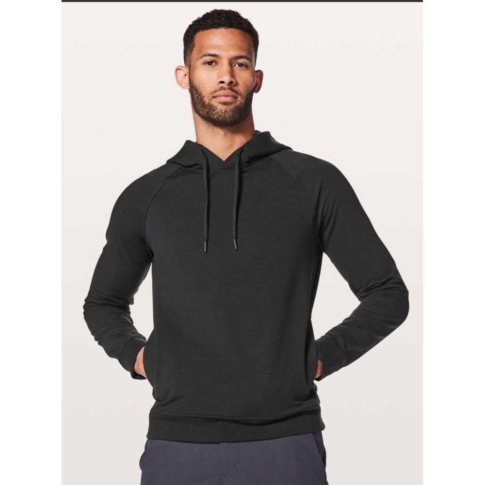 Lululemon City Sweat Pullover Hoodie Black Mens Large LM3AUPS